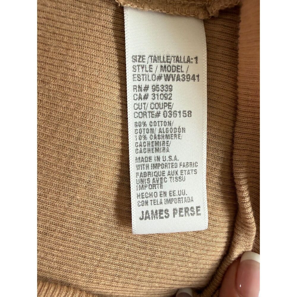 Alice + Olivia & James Perse Lot | Cashmere Tank (1/S) & Striped Shorts (2) - Picture 6 of 9